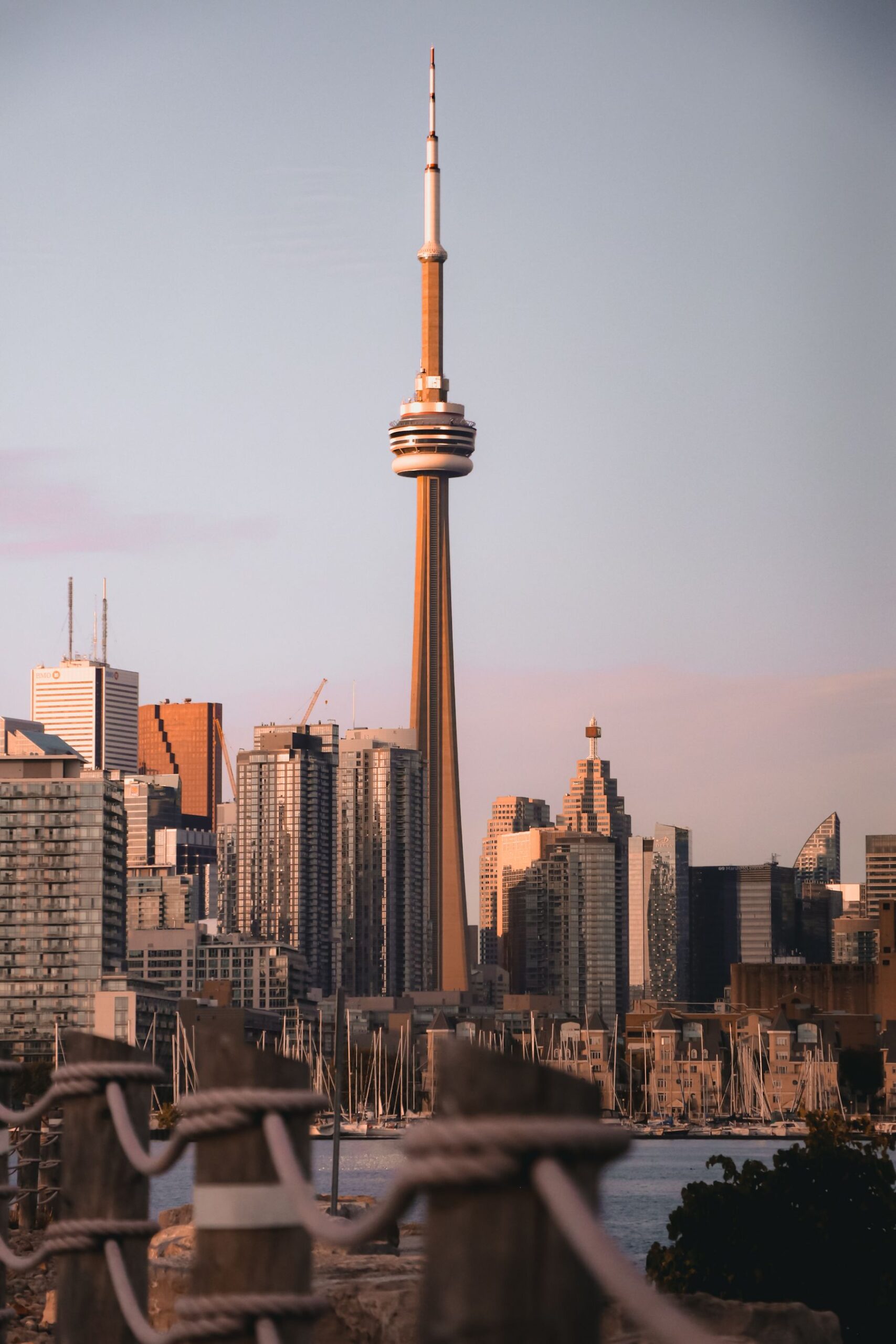 Toronto skyline at sunset